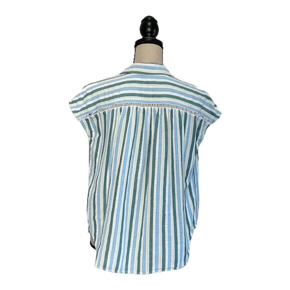 Anthropologie Pilcro and The Letterpress Striped Collared Blouse - Picture 4 of 5